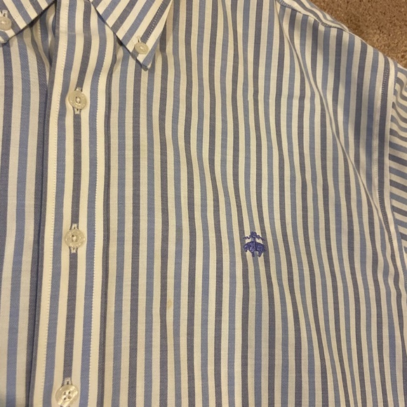 XL Brooks Brothers dress shirt. Pin stripes. Minor imperfections - Picture 4 of 6
